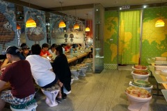 modern toilet restaurant in Taipei - toilet seats